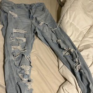 Distressed jeans from hollister. Size 13r. Light blue